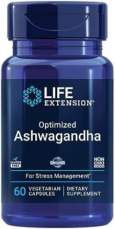 Life Extension, Optimized Ashwagandha, 125 mg, 60 Vegetarian Capsules
