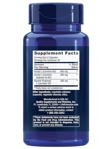 Optimized Carnitine Supplement - 60 Vegetarian Capsules