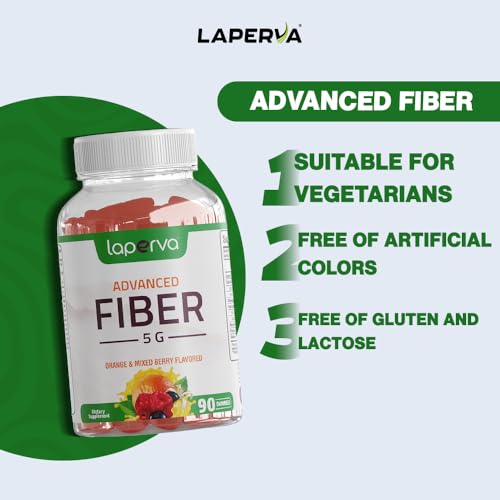 Laperva Fiber Gummies - Advanced Fiber Supplement - 5000 mg - Supports Digestive Health - 90 Count
