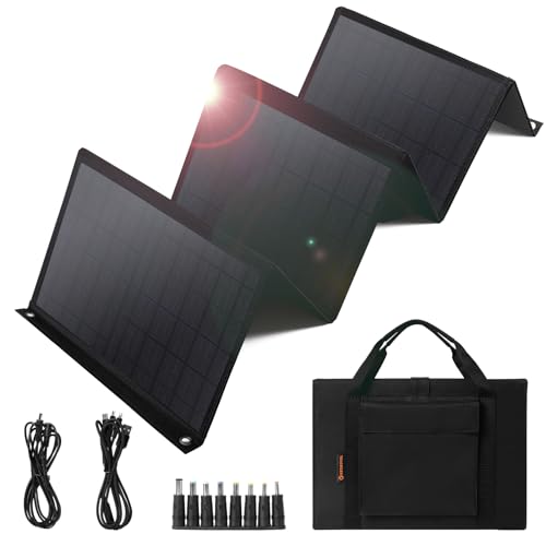 Portable 60W Foldable Solar Panel - Camping Power for Tablets and Generator Stations