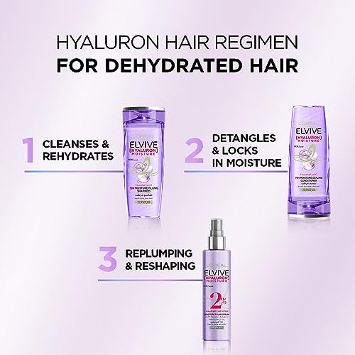 L’Oréal Paris Elvive Hyaluron Moisture Shampoo Dual Pack 400ml + 600ml for Dry Hair