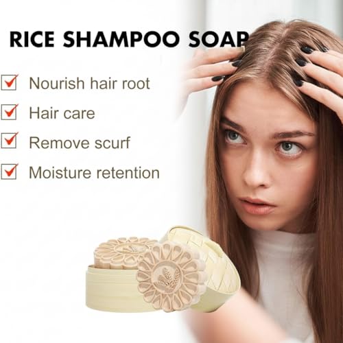 NALACAL Rice Water Shampoo Bar for Hair Growth & Strengthening | 2-in-1 Moisturizing & Repair | Solid Hair Soap