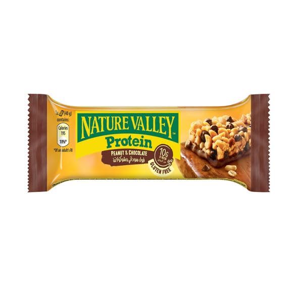Nature Valley Peanut & Chocolate Protein Bar - 40g | High-Protein Snack for Energy