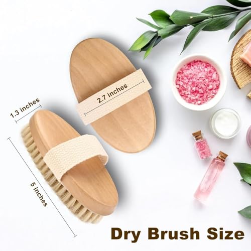 Luxurious Natural Bristle Bath Brush - Deep Exfoliating & Circulation Enhancer