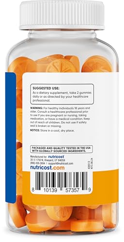 Nutricost Turmeric Gummies 2,000mg per Serving - 120 Gummies (60 Servings)