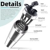 OSHIMA 700ml Protein Shaker Bottle with Button Lid, Stainless Steel Gym Bottle