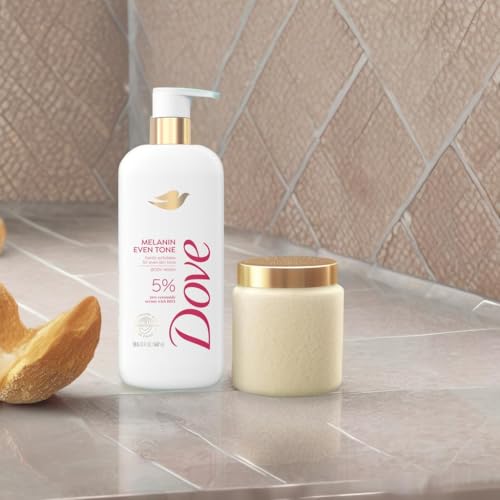 Dove Exfoliating Body Wash Melanin Even Tone - Promotes Even Skin Tone with 5% Pro-Ceramide Serum & BHA - 18.5 oz