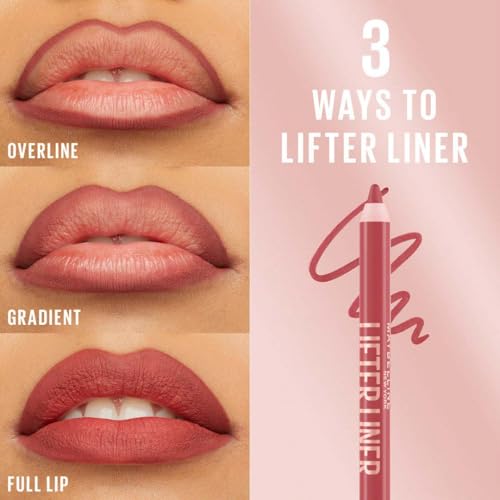 Maybelline Lifter Liner 003 Player - Hyaluronic Acid Lip Liner for Plump, Defined Lips