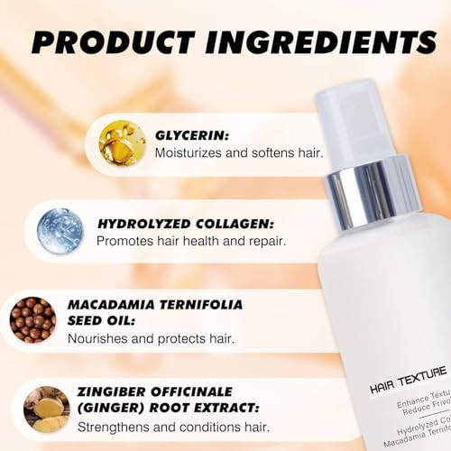 Hair Texture Spray 100ml – Nourishing Frizz Control Smoothing Spray for Women & Girls