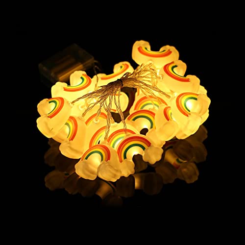 ARNIM 5FT 10LED Rainbow String Lights - Decorative LED Hanging Fairy Lights for Festivals, Easter, Carnival, and Parties