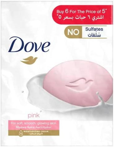 Dove Moisturizing Soap Bars (6-Pack) - Pink - Nourishing Formula
