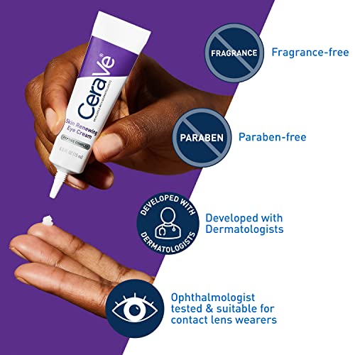 CeraVe Renewing Eye Cream for Wrinkles - Anti-Aging Peptides & Caffeine, Paraben Free