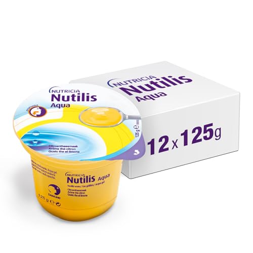 Nutilis Aqua Gel - Pre-Thickened Water for Dysphagia, 12 x 125g