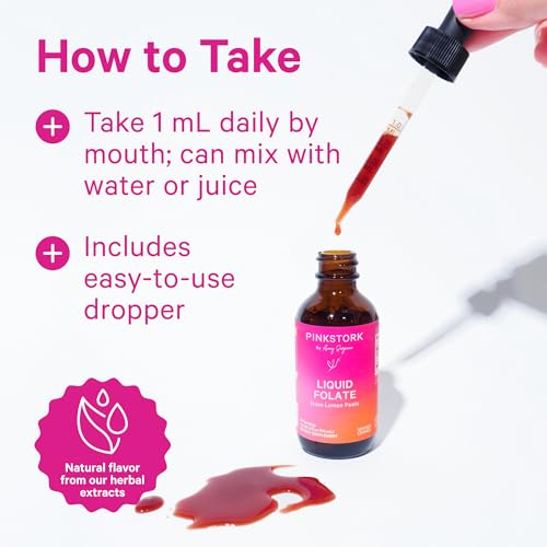 Pink Stork Liquid Folate Supplement - 2 fl oz (60 ml)