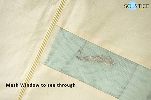 SOLSTICE Cotton Coat Suit Cover Big Size 34" x 24" with Zipper - Pack of 3