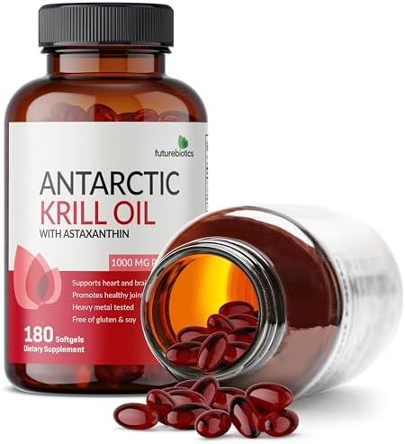 Futurebiotics, Antarctic Krill Oil with Astaxanthin, 1,000 mg, 180 Softgels (500 mg Per Softgel)