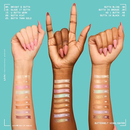 NYX Professional Makeup Buttermelt Highlighter - 12 HR Wear, Fade & Transfer Resistant