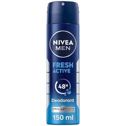 NIVEA MEN Fresh Active Antibacterial Deodorant Spray - 48H Protection, 150ml