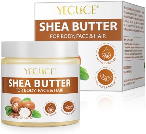 100% Pure Shea Butter - 220g Deep Moisturizing Body Butter