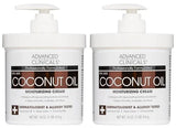 Advanced Clinicals Coconut Oil Cream: Deeply Moisturizing Lotion (2-Pack)