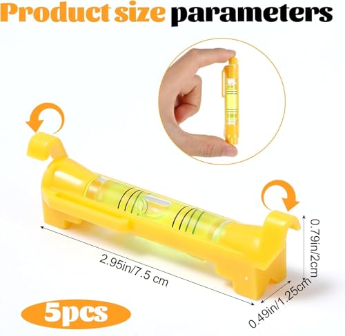 5 Pcs Mini String Line Bubble Spirit Level Tools Kit for Surveying & Trades