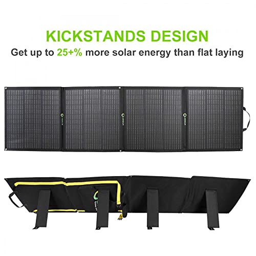 LensunSolar 200W Foldable Solar Panel with Leg Support - Goal Zero Compatible