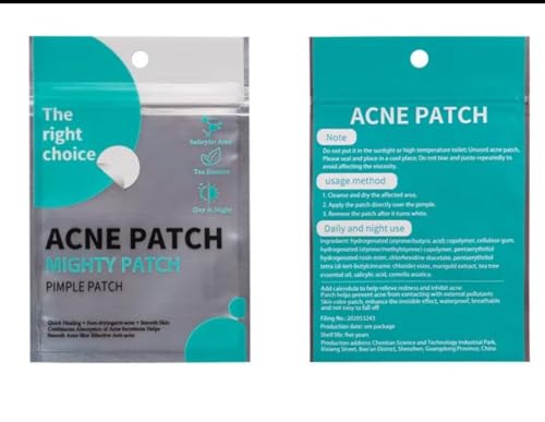 Sillyaura Acne Patches for Face - Invisible Ultra Thin Spot Cover Stickers, Strong Waterproof and Adhesive Overnight (36 Count / 2 Sizes)