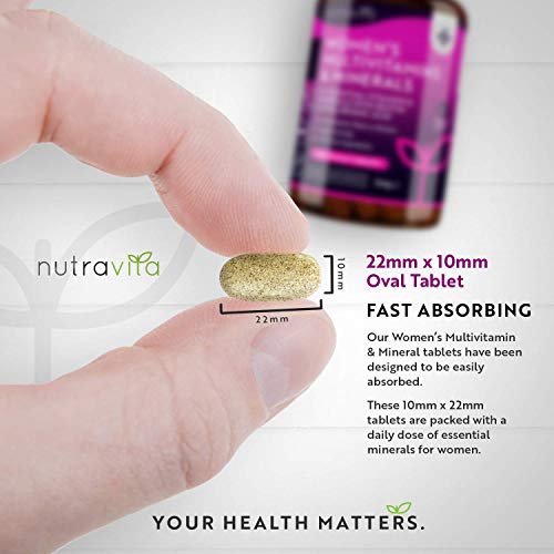 Nutravita Women's 24 Essential Active Vitamins & Minerals Vegan Tablets with Biotin & Hyaluronic Acid 180 Pieces