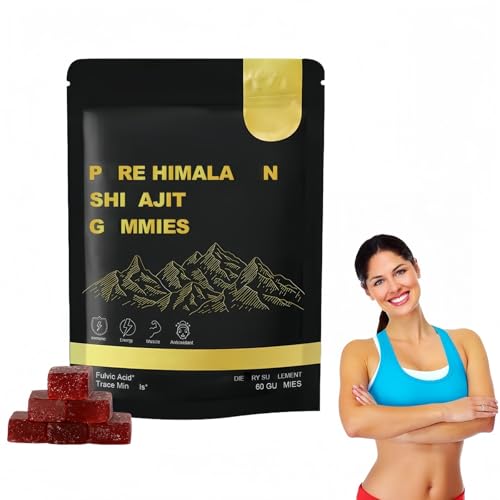 Shilajit Gummies 60ct - Natural Himalayan Shilajit Gold for Men & Women - Energy, Vitality & Endurance Support