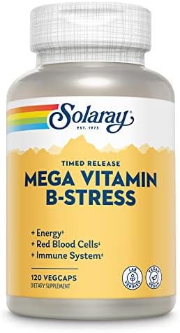 Solaray Timed-Release Mega B-Stress - 120 Vegetarian Capsules