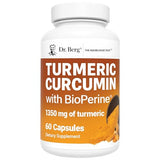 Dr. Berg Turmeric Supplement with Black Pepper - 1350 mg Curcumin - 60 Capsules