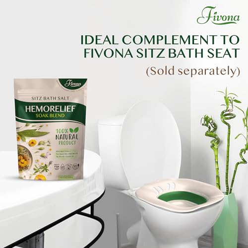 Hemorrhoid Treatment Sitz Bath Salt - Natural Soak Blend Epsom Salt with Essential Oils, Postpartum Recovery - 14.1oz