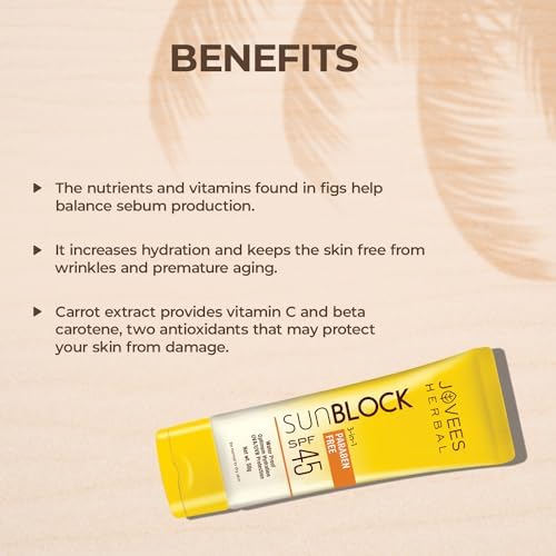 Jovees Anjeer & Carrot Sunscreen SPF 45 - 50g