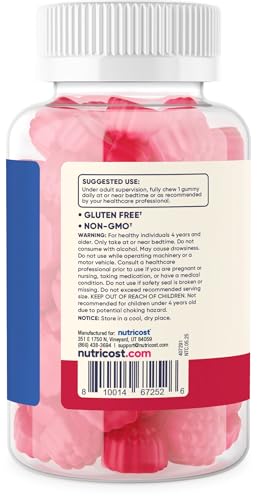 Nutricost Kids Melatonin Gummies 1mg - 120 Strawberry Flavored Gummies for Sleep Support