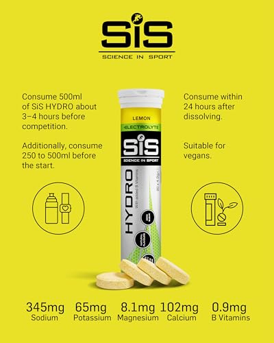 Science in Sport GO Hydro Electrolyte Tablets - Lemon, 20 Count Tube