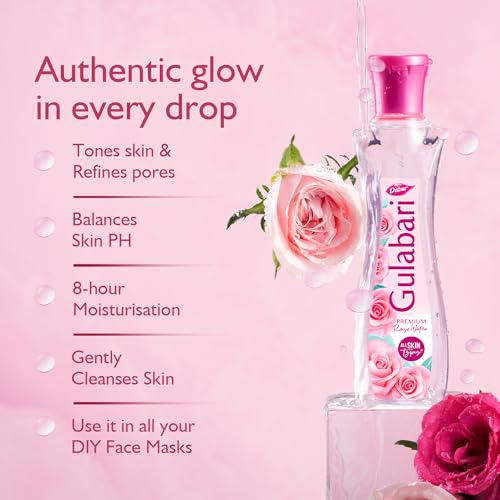 Dabur Gulabari Premium Rose Water & Face Toner 400ml - Paraben & Alcohol Free