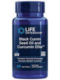 Life Extension Black Cumin Seed Oil & Curcumin Elite Turmeric Extract - 60 Softgels for Joint & Immune Support