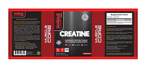 Muscle Core Nutrition Creatine - Pure & Unflavored - 600g (120 Servings)