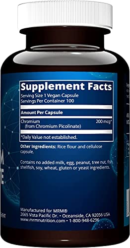 MRM Nutrition Chromium Picolinate 200mcg | Insulin Support & Healthy Blood Sugar