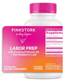 Pink Stork Labor Prep - Evening Primrose Oil & Red Raspberry Leaf Capsules (60ct)