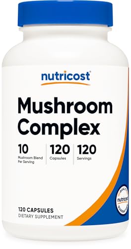 Nutricost Mushroom Complex Supplement - 120 Capsules with 10 Mushroom Blend