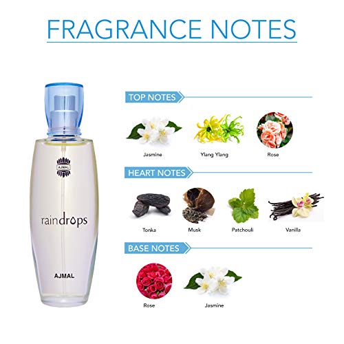 Ajmal Raindrops For Women: 50ml Eau de Toilette - Fresh & Feminine Fragrance