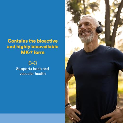 Natural Factors Vitamin K2 100 mcg - Bone & Heart Health Support - 60 Vegetarian Capsules