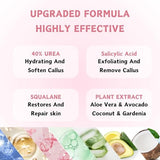 40% Urea Cream for Dry Foot & Cracked Heels - Moisturizing Repair with Hyaluronic Acid & Salicylic Acid