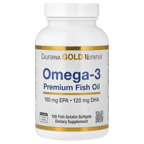 California Gold Nutrition Omega-3 Premium Fish Oil - 100 Softgels (1,100 mg)