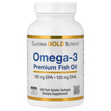 California Gold Nutrition Omega-3 Premium Fish Oil - 100 Softgels (1,100 mg)
