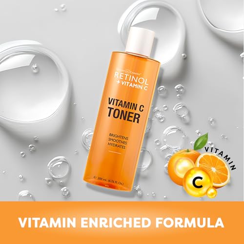 LIVAURA Retinol + Vitamin C Face Toner 200ml - Brightening & Anti-Aging for All Skin Types