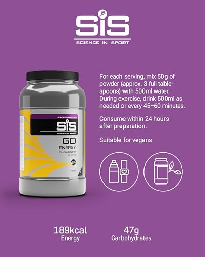 Science in Sport GO Energy Drink Powder - Blackcurrant, 1.6kg