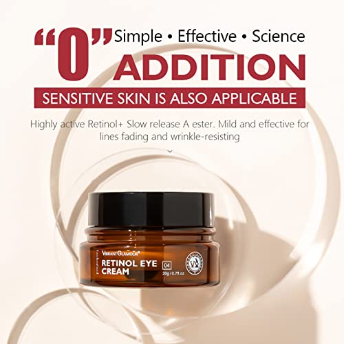 Retinol Eye Cream with Hyaluronic Acid & Vitamin E, Fast-Acting Dark Circle & Fine Line Reducer