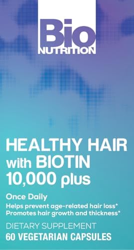 Bio Nutrition Biotin 10000 Plus Healthy Hair Vegetarian Capsules - 60 Count